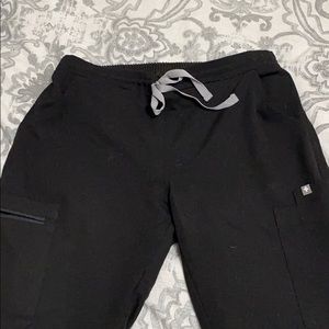 Black yola figs scrub pants